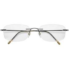 Silhouette 7449 6102 Rimless Eyeglasses Frames Made in Austria Gold Black picture