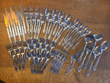 Northland Stainless Flatware 8 Settings(-1 Fork) +Serving 69 Pcs Floral VTG Lot picture