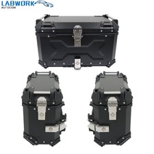 Motorcycle 36L Side Case Hard Saddlebag + 55L Top Case Tail Box Luggage picture
