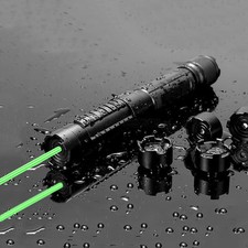 520nm Green Aluminum Flashligh Visible Beam Light Adjustable Focus Laser+Charger picture