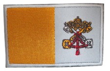 Vatican City Catholic Church Flag Embroidered Hook Loop Patch picture