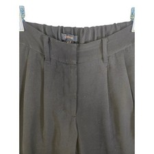 Quince Womens 6 Black Pleated Wide Leg Trousers Stretch High Rise Workwear picture