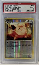 2011 Pokemon Clefairy Reverse Holo Foil #54 Call Of Legends PSA 9 Mint picture