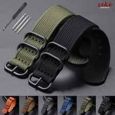 18mm 20mm 22mm 24mm Ballistic Durable Military Nylon Wrist Watch Band Strap picture