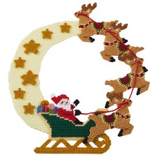 Herrschners® Midnight Ride Wreath Plastic Canvas Kit picture