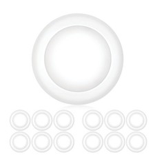 PARMIDA (12 Pack) 5/6 Inch Dimmable LED Disk Light Surface Flush Mount 15W 5000K picture