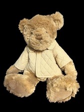 2008 Burberry Teddy Bear Quilted Jacket Nova Check Collar Blank Foot Russ Berrie picture