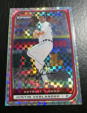2008 Bowman Chrome Justin Verlander #102 X-Fractor /250 Detroit Tigers HOF MVP picture