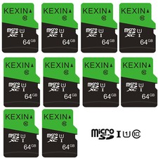 Kexin 10 Pack 64GB Ultra Micro SD SDXC Memory Card Class 10 TF Card For Phone PC picture