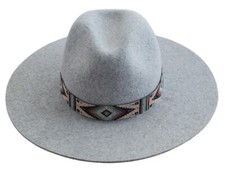 Western Seed Beaded Hat Band Fit Cowboy Hatband Beige Turquoise Hat Band picture