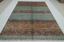 7x10 Blue Khorjin Afghan Hand Knotted Wool Rug picture