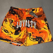 Black Pike Loyalty Mesh Shorts Size X-Large Orange Flame Camo New With Tag picture
