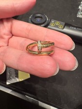 Authentic Cartier Juste un Clou Ring 18K Rose Gold Diamond Size 51 picture