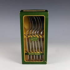 6 Gense Facette Table Spoons Satin 18-8 Sweden in Box picture