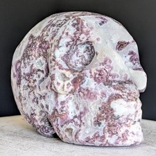 Purple Sphalerite Skull Carving Crystal Large Big Gemstone Chakra Reiki picture