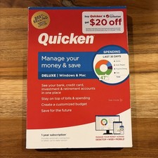 NIB - Quicken Deluxe Personal Finance Manage Your Money Software 2019 Win/Mac picture