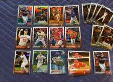 2015 Topps Chrome Refractor Base Lot of 20 Jeter,Freeman,Stanton,Trout picture