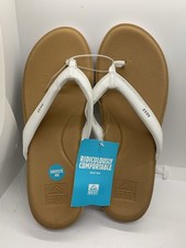 Reef Womens  Cushion Cloud SIZE  11 Flip Flops Thong Sandal White/Tan NEW picture