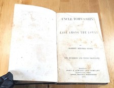 1852 1st edition Uncle Tom’s Cabin w A Key to Uncle Tom’s Cabin Stowe HC picture