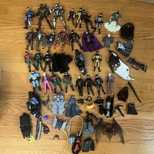 Kenner Batman Vintage Lot 28 Figures Batcycle Capes TAS Forever 90s￼ picture