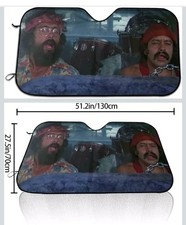 New Funny Cheech and Chong Car Sunshade Foldable Front Window UV Shield 51x27.5 picture