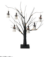ALDI AOS The Halloween Collection LED Halloween Tree with Orn, 6pk Ghosts VIRAL picture
