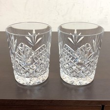 Waterford Crystal Ciara Double Old Fashioned Rocks Tumblers Whisky Set Of 2 EUC picture