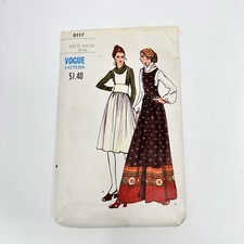 Vintage Vogue Pattern 8117 Women Sz 12 Jumper Blouse Boho Hippie Rare Designer picture