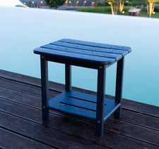 HDPE 2-Tier Outdoor Side Table Patio End Table Weather Resistant picture