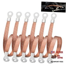 6 PCS Universal Automotive Braided Copper Ground Copper Braided 6 Pcs 12 Inch picture