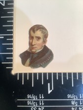 Vintage 1880’s (Small) Victorian Die Cut Scrap President William Harrison Gd picture
