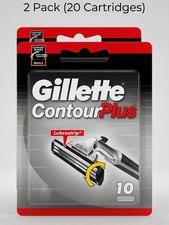 2 x Gillette Contour Plus Razor Blades Fits All Atra Razors - 20 Cartridges picture