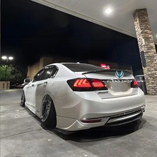 Pair SMOKE LED Tail Lights For Honda Accord 9th Gen Sedan 2013-2015 w/Sequential picture
