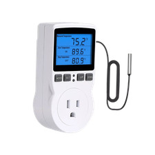Digital Thermostat Outlet Plug Temperature Controller Heating Cooling with Probe picture