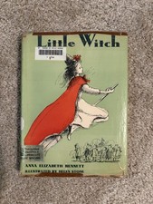 Little Witch Vintage Book Anna Elizabeth Bennett With Sleeve Former Library Book picture