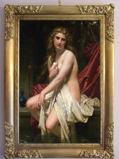 Hand Painted Oil Painting Old Master-Art Antique style female woman nude Canvas picture