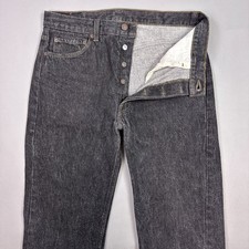 Vintage Levis 501 Jeans Mens 32x30 Blue 90s Fuzzy Made USA Button Fly (Tag34x30) picture