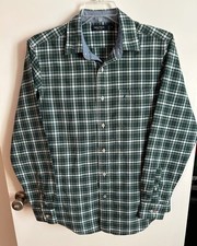 Nautica Green Plaid Long Sleeve Button-Up Shirt Size M picture