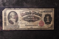 1886 Fine Detail Martha Washington $1.00 Dollar Silver Certificate Circulated picture