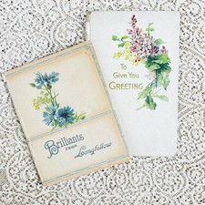 Antique Gift Books Lot Longfellow Floral Victorian Poetry Chromolithograph picture