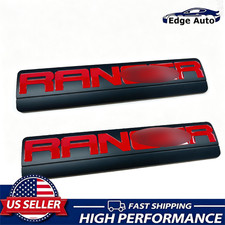 2Pcs 3D RANGER Badges Emblem For 1997-2011 F-150 Ranger Red Black 6L5Z-16720-B picture