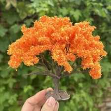 15cm Autumn Miniature Wire Tree Yellow Orange GNew DIY Sand Table Decoration picture