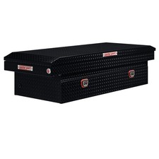 Weather Guard Full Extra-Wide Saddle Box, 72in.W, Aluminum, Gloss Black, Model# picture