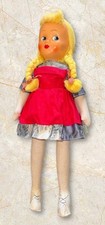 Vintage 1950’s Dutch celluloid faced Heidi Inspired Doll picture