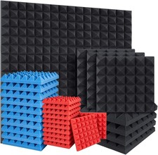 12-96 Pack Acoustic Panels Sound Absorbing Noise Proofing Studio Foam Wall Tiles picture
