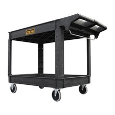 Heavy Duty Service Shop Tool Cart 2-Shelf 500lbs Capacity Organizer Rolling 30