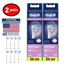 Oral-B Sensitive Clean Replacement Brush Heads 8 Count x 2 Pairs - NEW picture