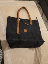 Black Bric's X-Bag Tote With Tan Leather Straps & Trim picture