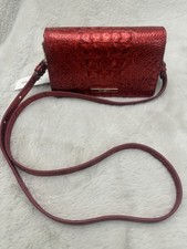 Brahmin Minuette Melbourne Leather Red Opal Croco Crossbody/Clutch Charm NWT  picture