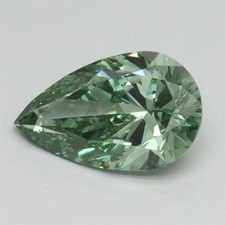 CERTIFIED 1.05 Ct Natural Green Diamond Pear Cut LOOSE VVS1/ 8.5  mm picture